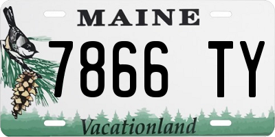 ME license plate 7866TY