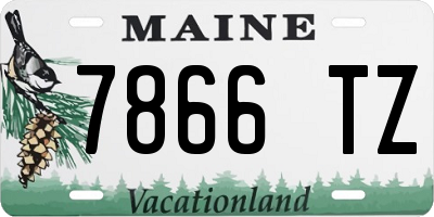 ME license plate 7866TZ