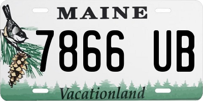 ME license plate 7866UB