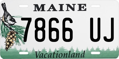 ME license plate 7866UJ