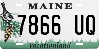 ME license plate 7866UQ