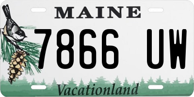 ME license plate 7866UW