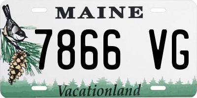 ME license plate 7866VG