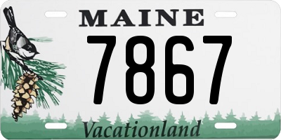 ME license plate 7867