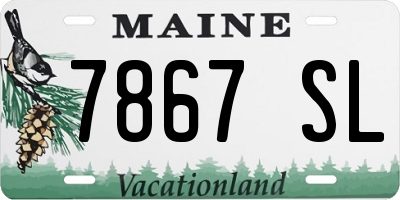 ME license plate 7867SL