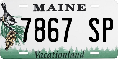ME license plate 7867SP
