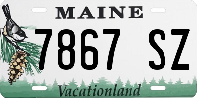 ME license plate 7867SZ