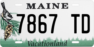 ME license plate 7867TD