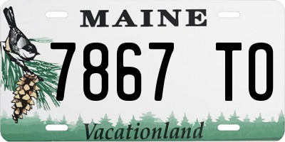 ME license plate 7867TO