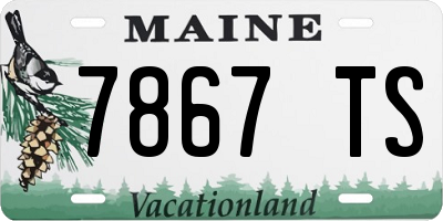ME license plate 7867TS