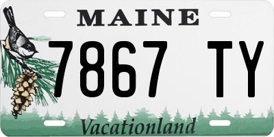 ME license plate 7867TY