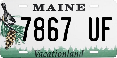 ME license plate 7867UF