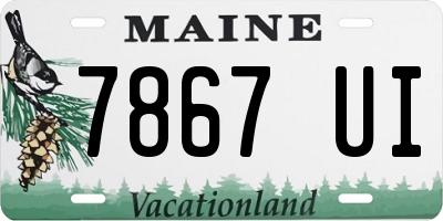 ME license plate 7867UI
