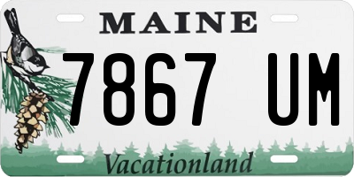 ME license plate 7867UM