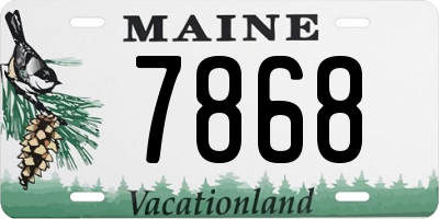 ME license plate 7868