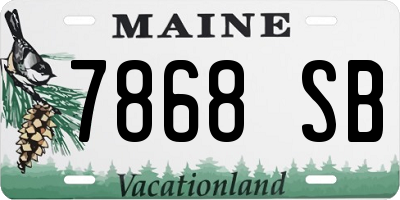 ME license plate 7868SB