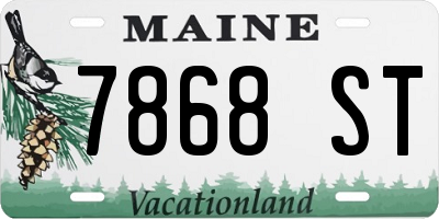 ME license plate 7868ST