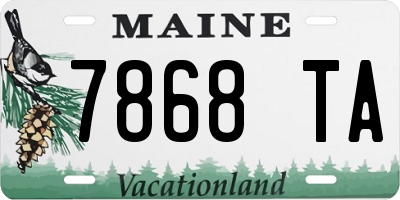 ME license plate 7868TA
