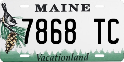 ME license plate 7868TC