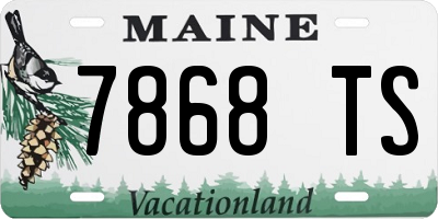 ME license plate 7868TS