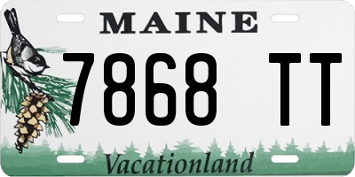 ME license plate 7868TT