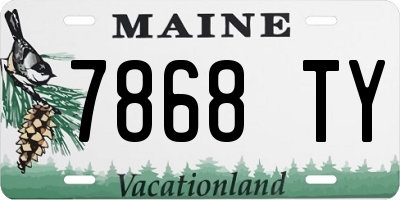ME license plate 7868TY