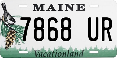 ME license plate 7868UR