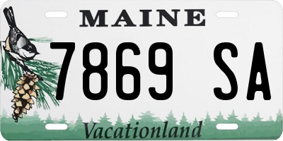 ME license plate 7869SA