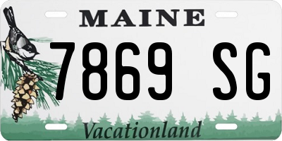 ME license plate 7869SG