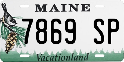 ME license plate 7869SP