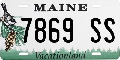 ME license plate 7869SS