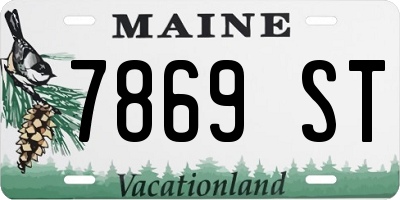 ME license plate 7869ST
