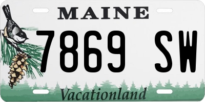 ME license plate 7869SW