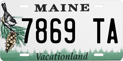 ME license plate 7869TA