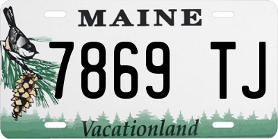 ME license plate 7869TJ