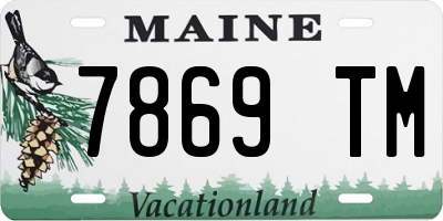 ME license plate 7869TM