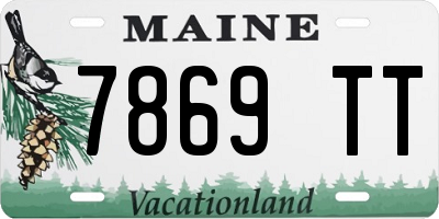 ME license plate 7869TT