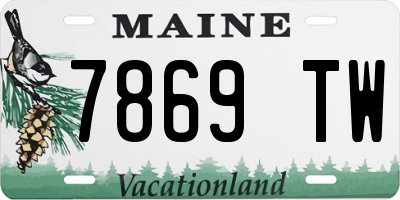 ME license plate 7869TW