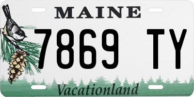 ME license plate 7869TY