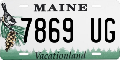 ME license plate 7869UG