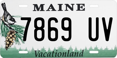ME license plate 7869UV