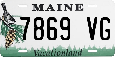 ME license plate 7869VG