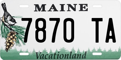 ME license plate 7870TA
