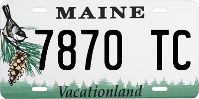 ME license plate 7870TC
