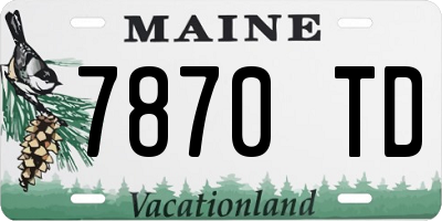 ME license plate 7870TD