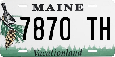 ME license plate 7870TH