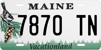 ME license plate 7870TN