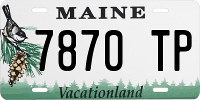 ME license plate 7870TP