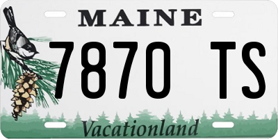 ME license plate 7870TS