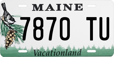 ME license plate 7870TU